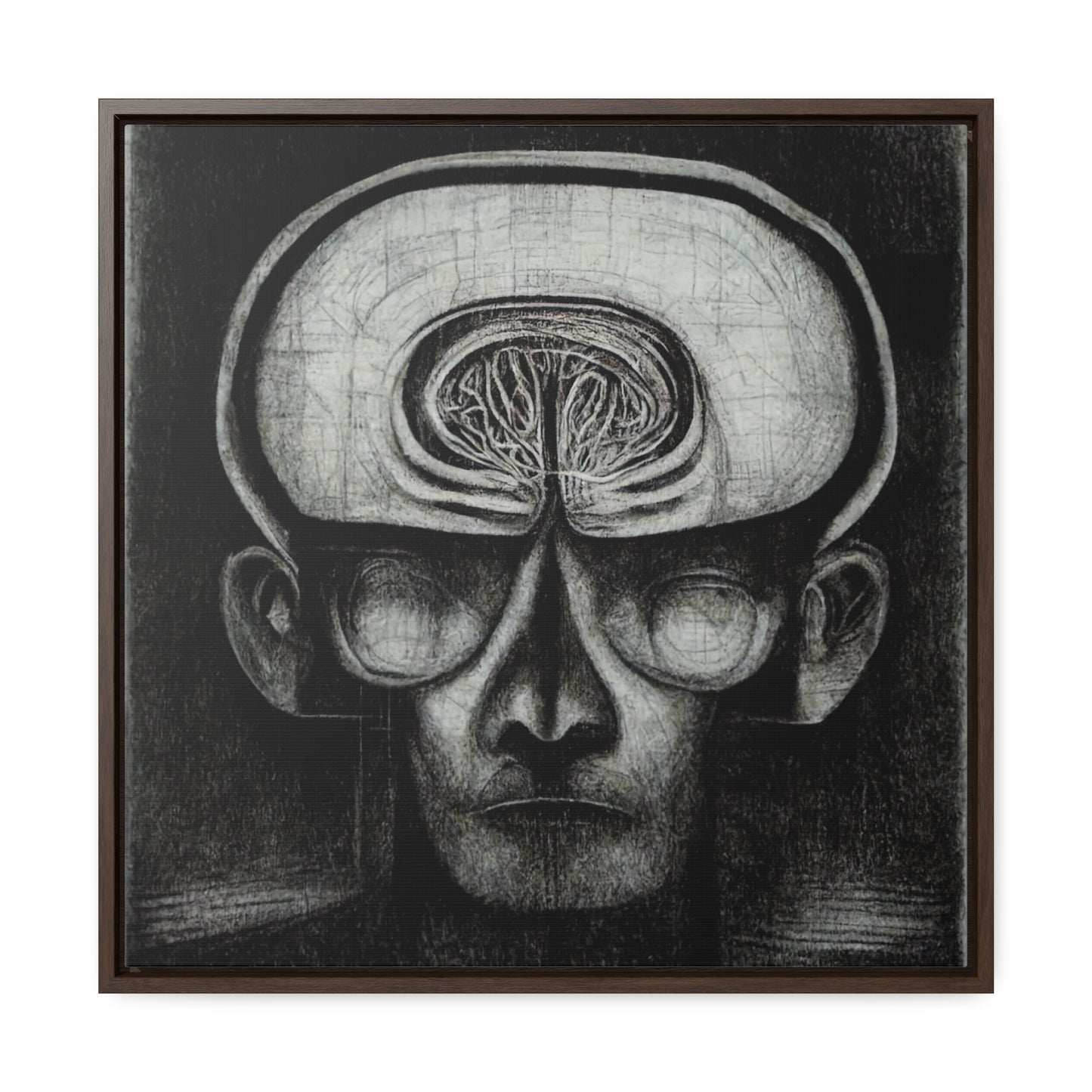 Brain 50, Valentinii, Gallery Canvas Wraps, Square Frame