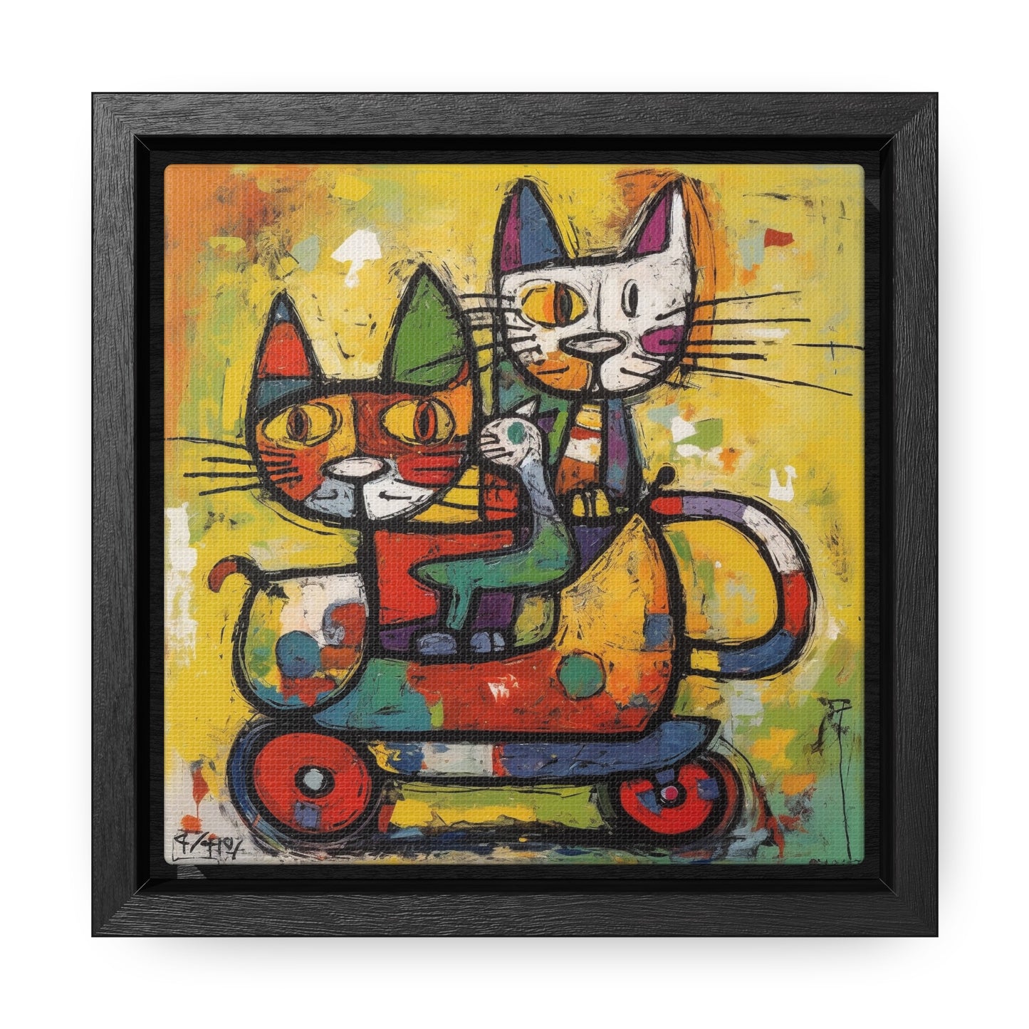 Cat 142, Gallery Canvas Wraps, Square Frame