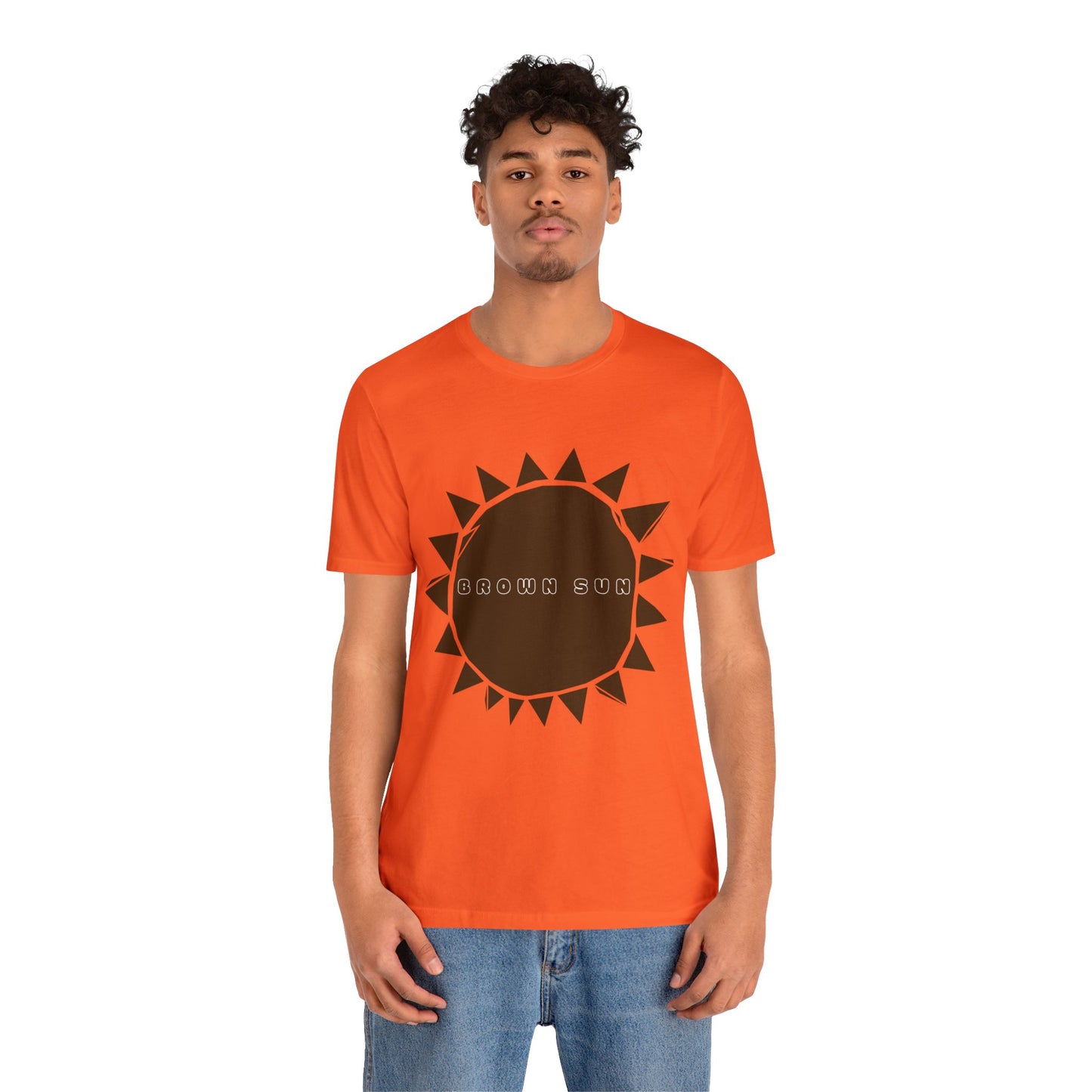 Brown Sun, Unisex Jersey Short Sleeve Tee