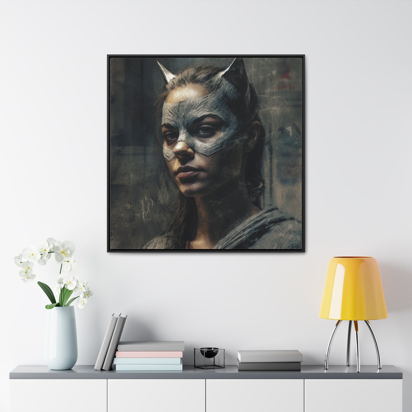 Cat Woman 25, Gallery Canvas Wraps, Square Frame