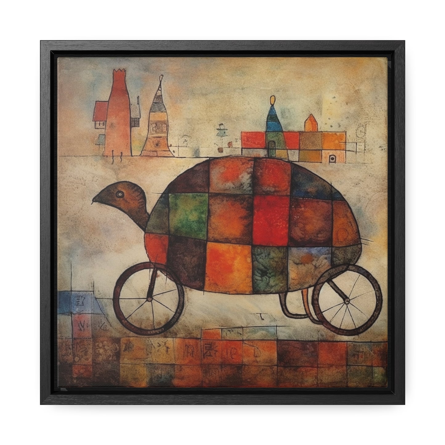 Turtle 6, Gallery Canvas Wraps, Square Frame