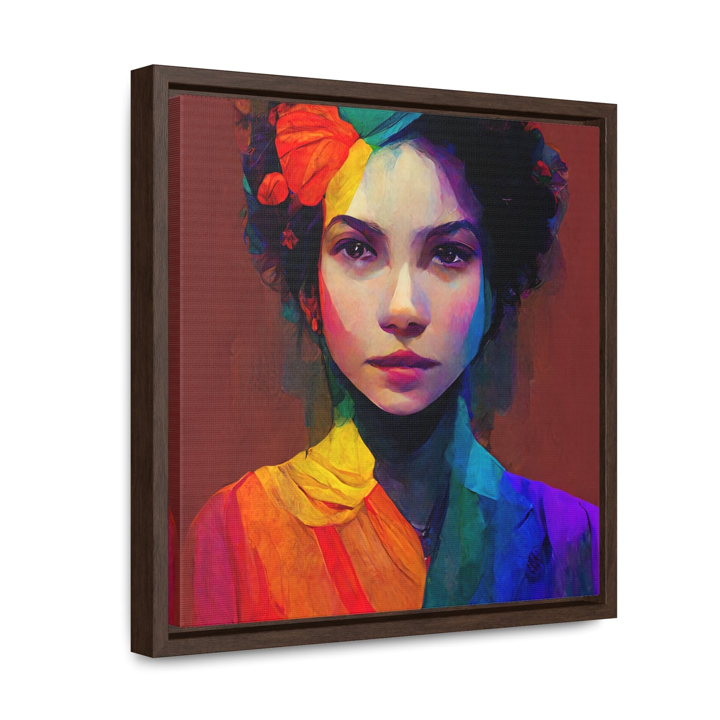 Lady's faces 15, Valentinii, Gallery Canvas Wraps, Square Frame