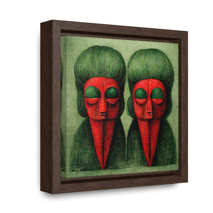 Loneliness Green Red 24, Valentinii, Gallery Canvas Wraps, Square Frame