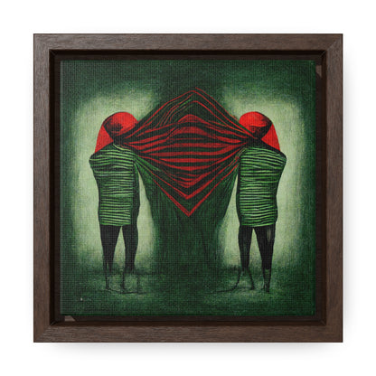 Loneliness Green Red 12, Valentinii, Gallery Canvas Wraps, Square Frame