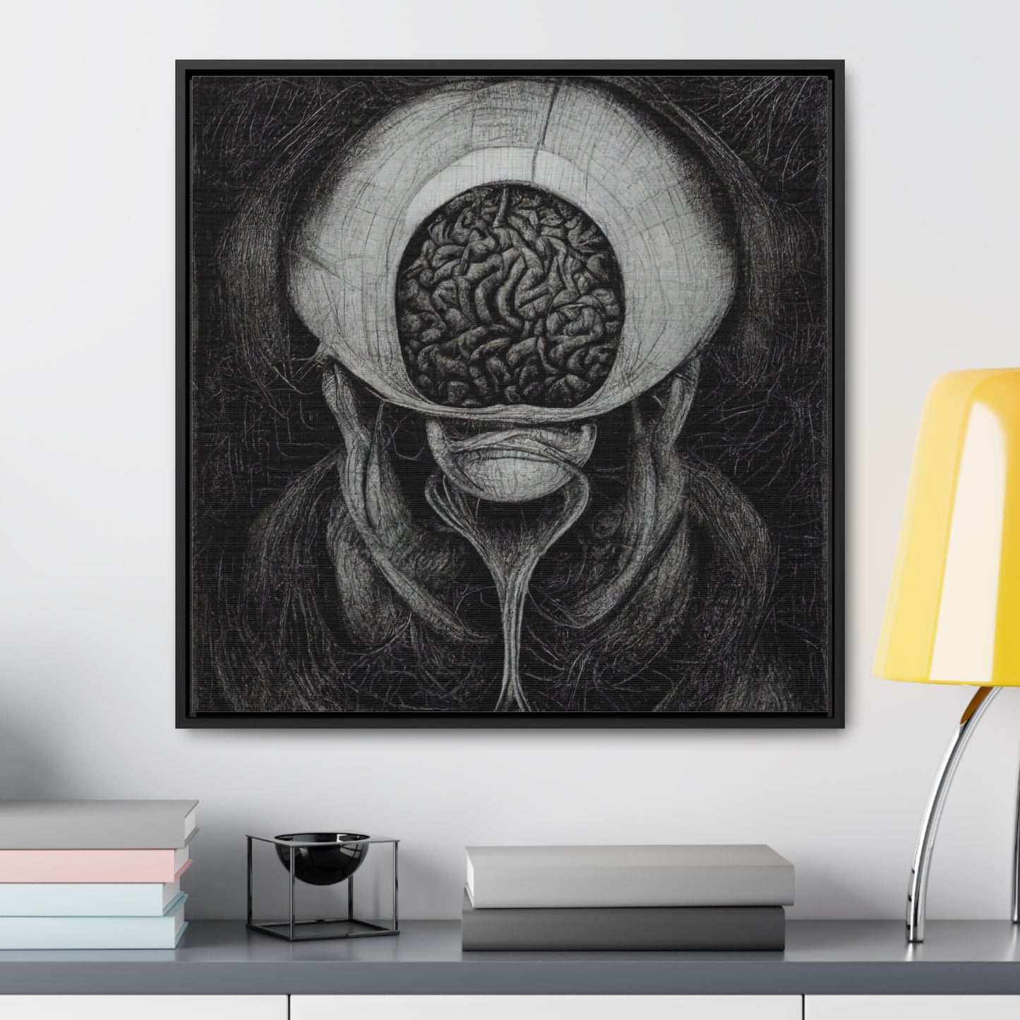 Brain 9, Valentinii, Gallery Canvas Wraps, Square Frame