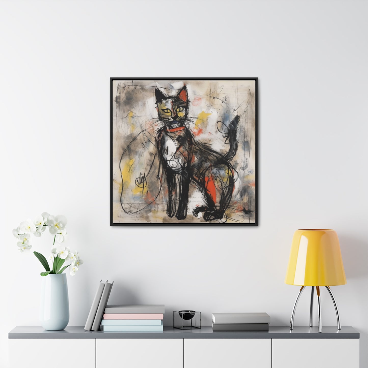 Cat 60, Gallery Canvas Wraps, Square Frame