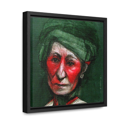 Loneliness Green Red 43, Valentinii, Gallery Canvas Wraps, Square Frame