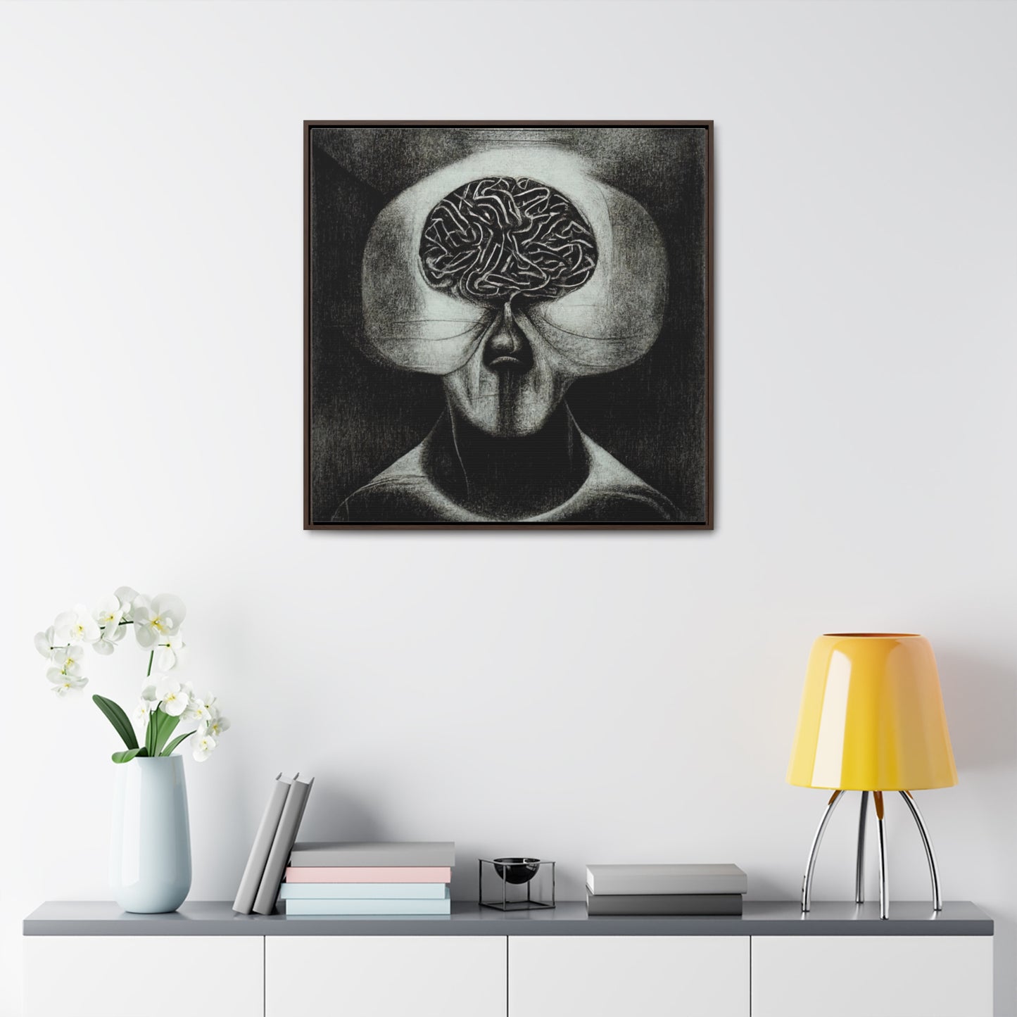 Brain 38, Valentinii, Gallery Canvas Wraps, Square Frame