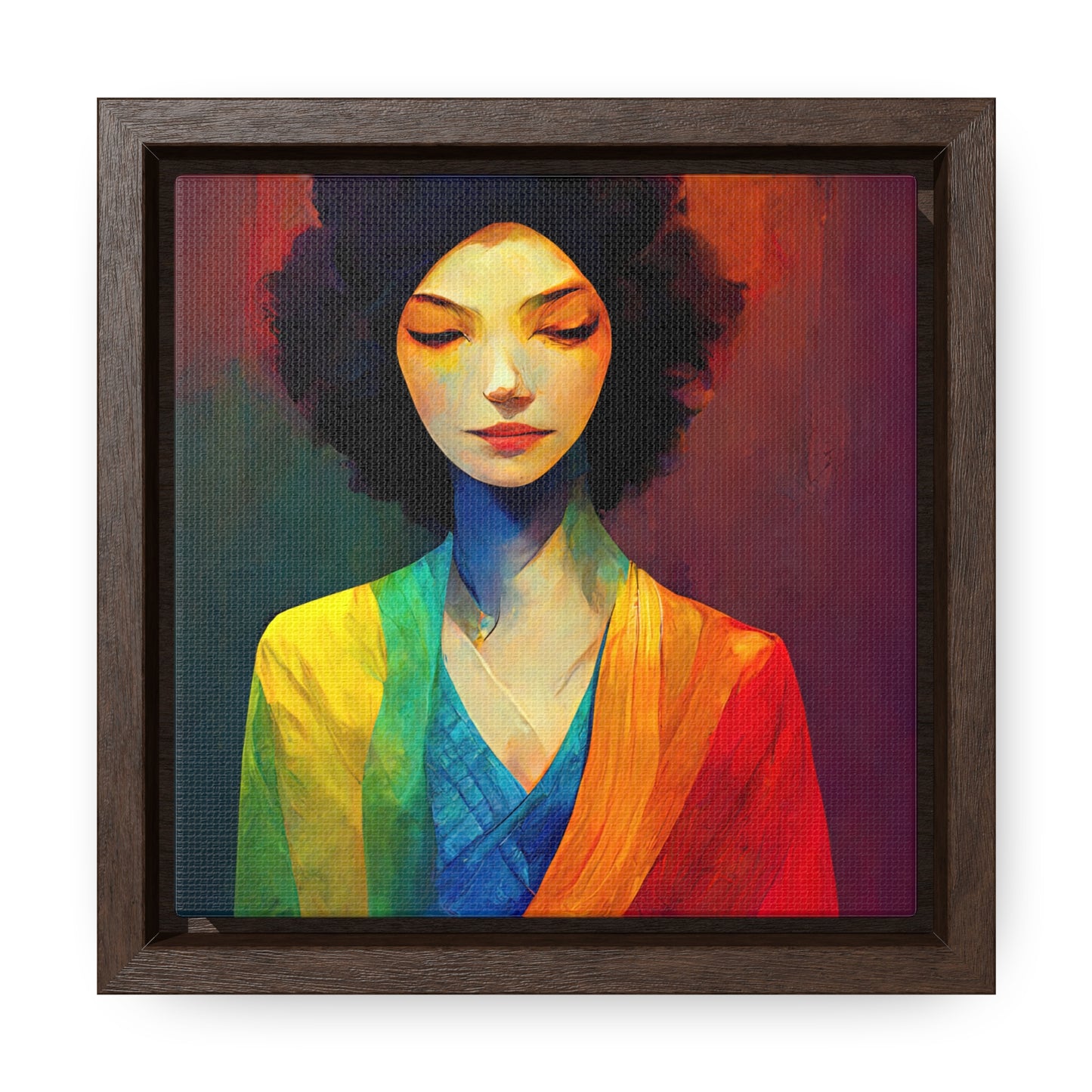 Lady's faces 21, Valentinii, Gallery Canvas Wraps, Square Frame