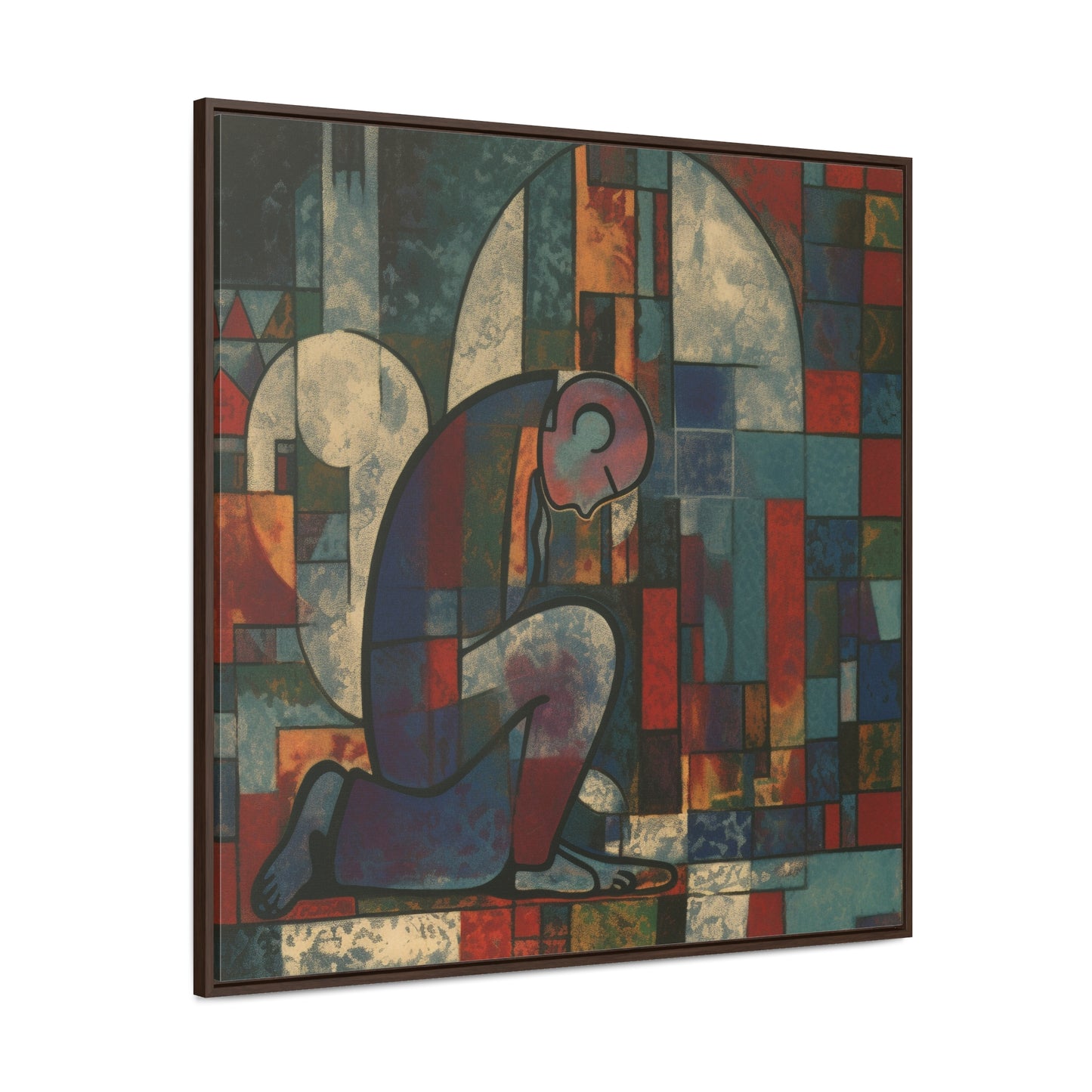 Sad Man 12, Valentinii, Gallery Canvas Wraps, Square Frame