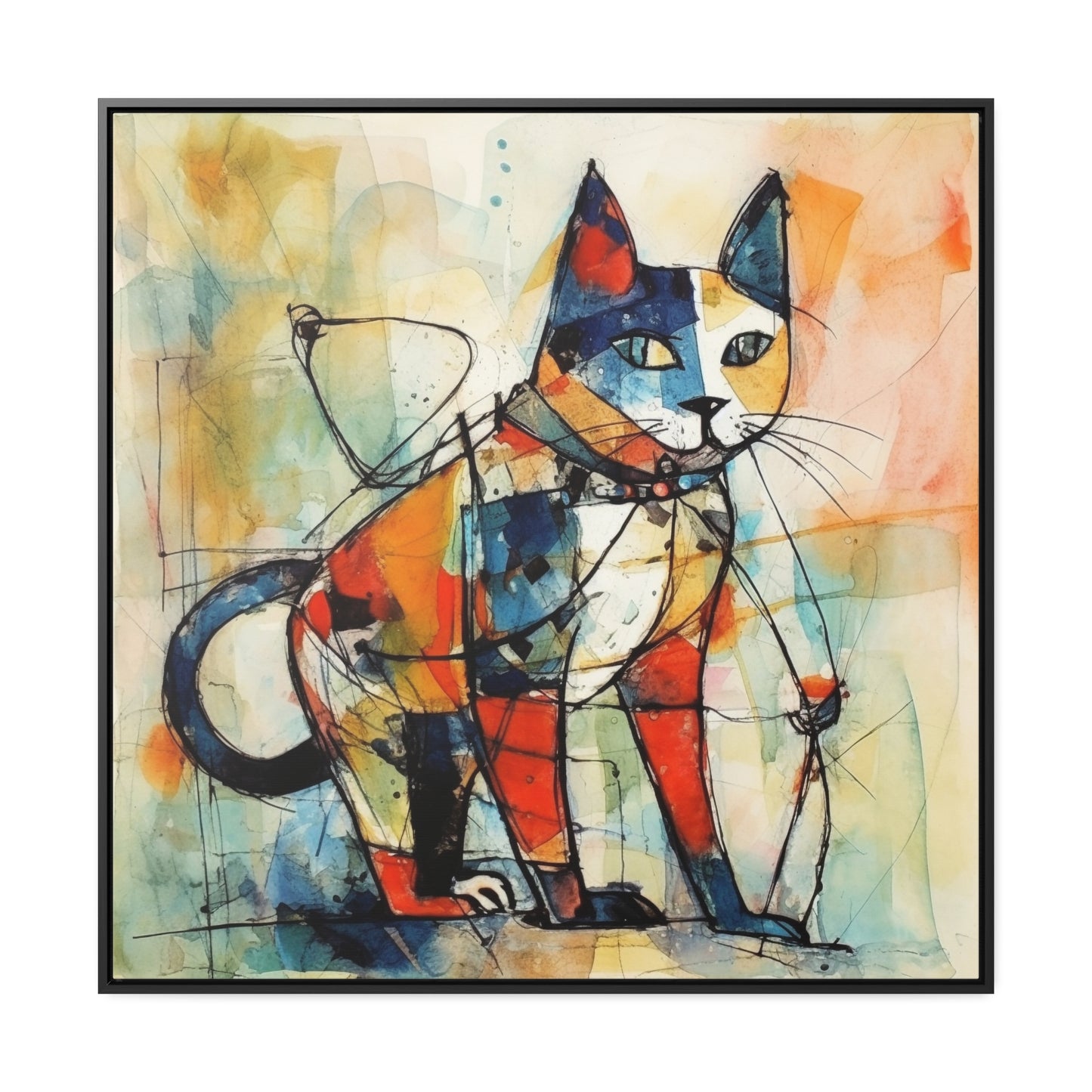 Cat 77, Gallery Canvas Wraps, Square Frame