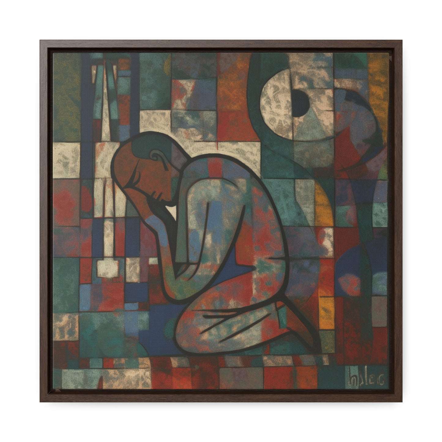 Sad Man 9, Gallery Canvas Wraps, Square Frame