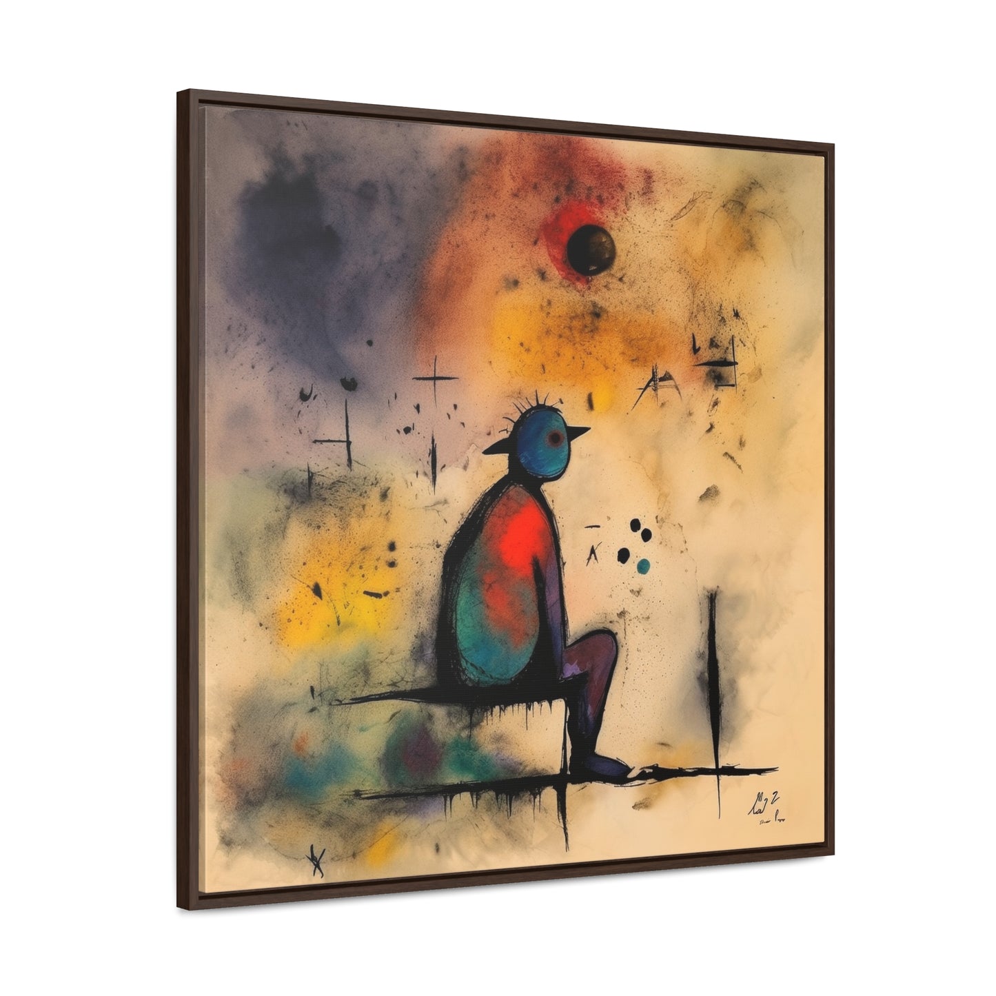 Sad Man 7, Valentinii, Gallery Canvas Wraps, Square Frame