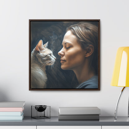 Cat Woman 32, Gallery Canvas Wraps, Square Frame