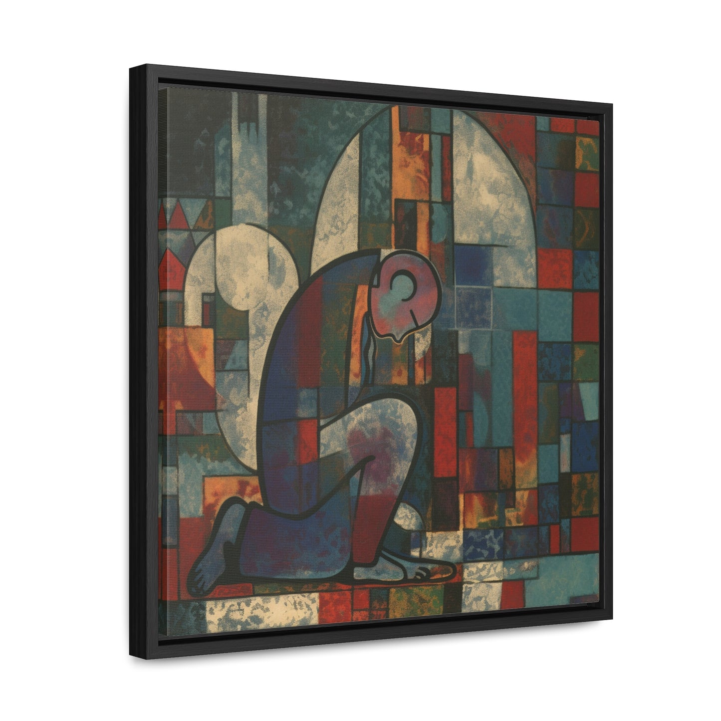 Sad Man 12, Valentinii, Gallery Canvas Wraps, Square Frame