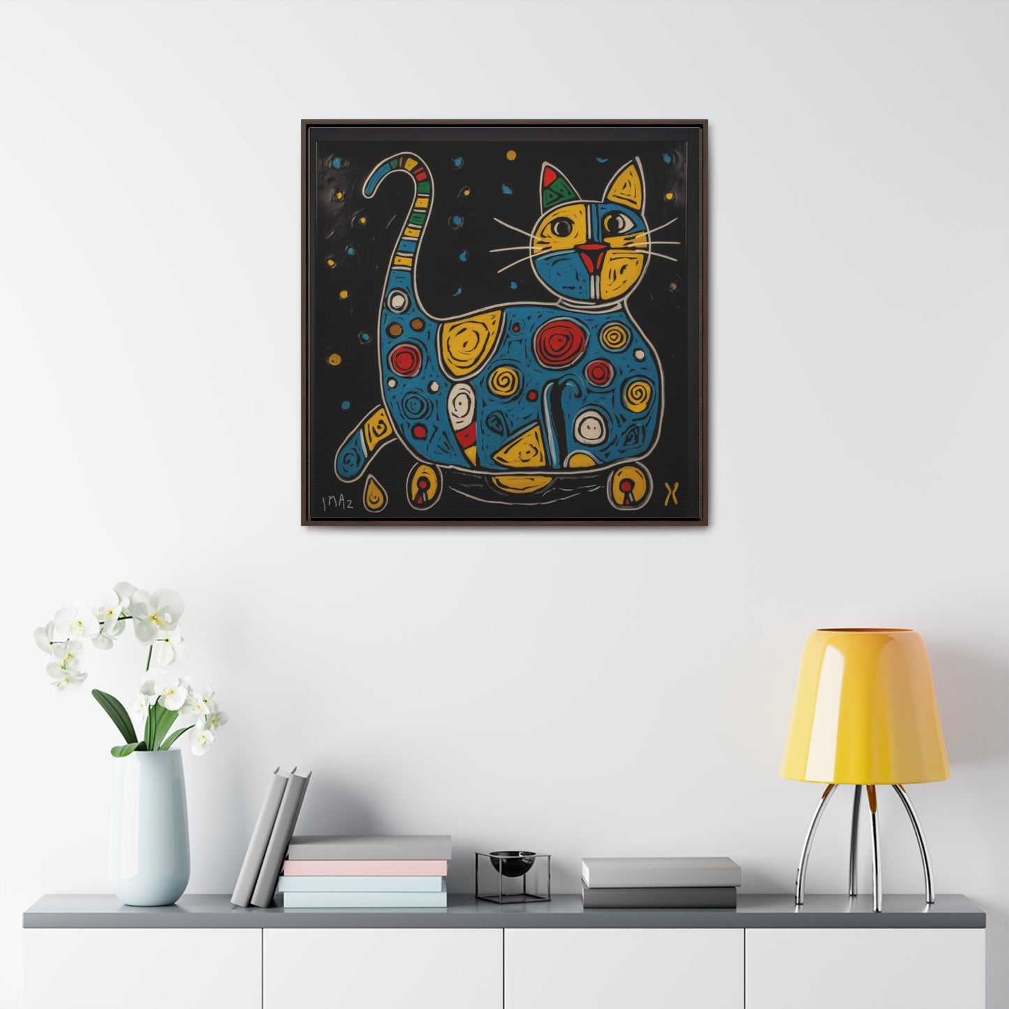 Cat 106, Gallery Canvas Wraps, Square Frame