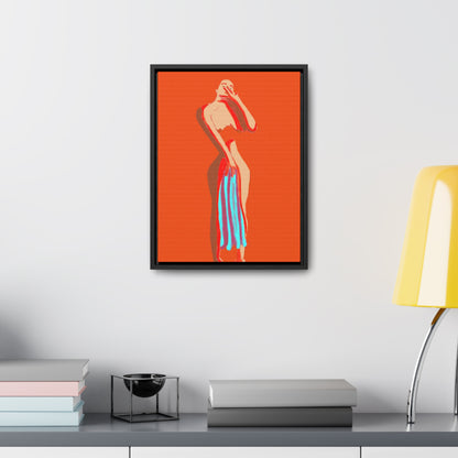 The Orange Towel, Original Eduard Pavel, Gallery Canvas Wraps, Vertical Frame