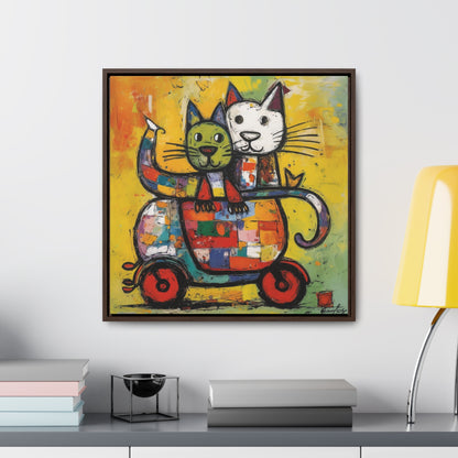 Cat 141, Gallery Canvas Wraps, Square Frame