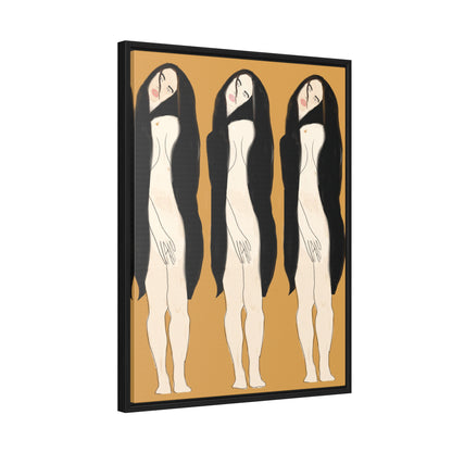 Woman in Black Veil, Original Eduard Pavel, Gallery Canvas Wraps, Vertical Frame