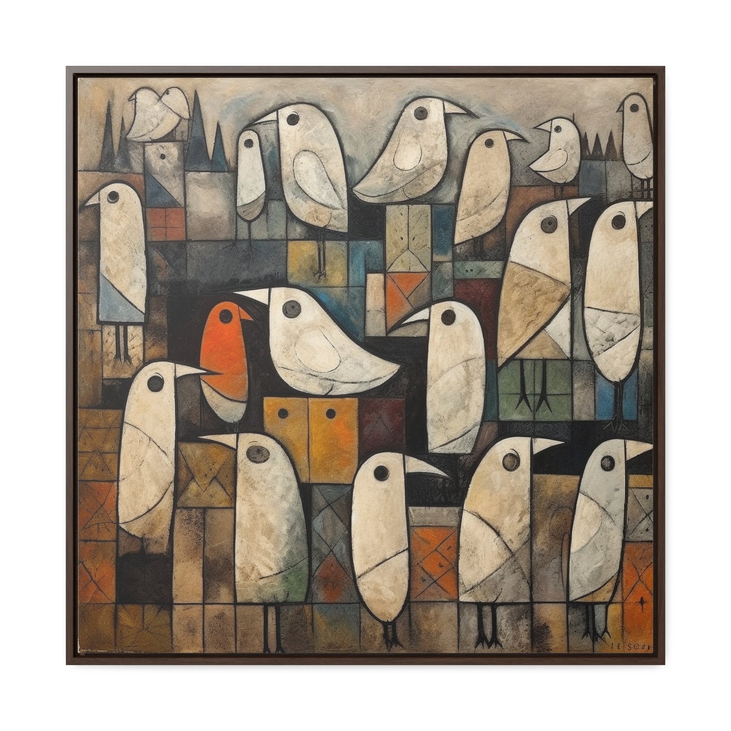 Bird 12, Gallery Canvas Wraps, Square Frame