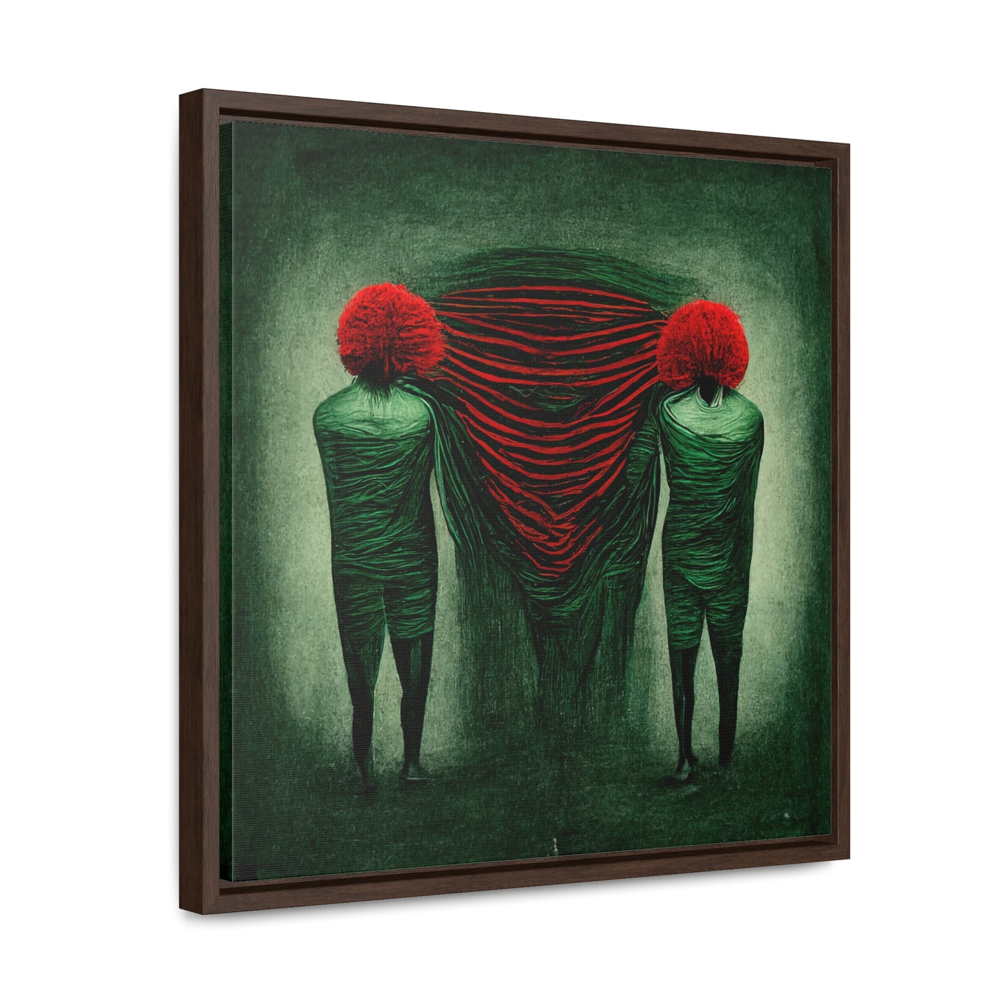 Loneliness Green Red 4, Valentinii, Gallery Canvas Wraps, Square Frame