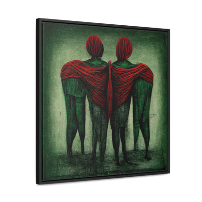 Loneliness Green Red 2, Valentinii, Gallery Canvas Wraps, Square Frame