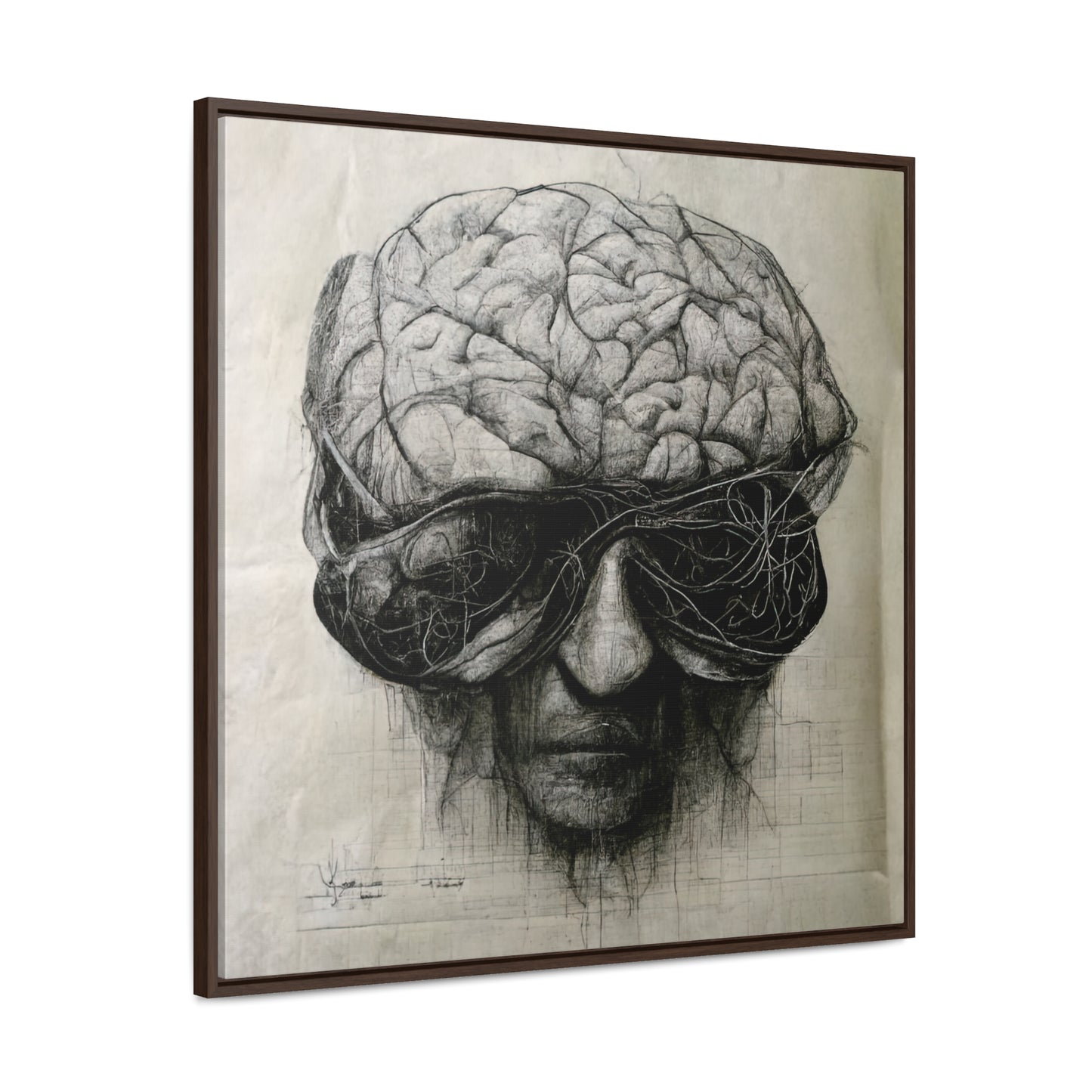 Brain 44, Valentinii, Gallery Canvas Wraps, Square Frame