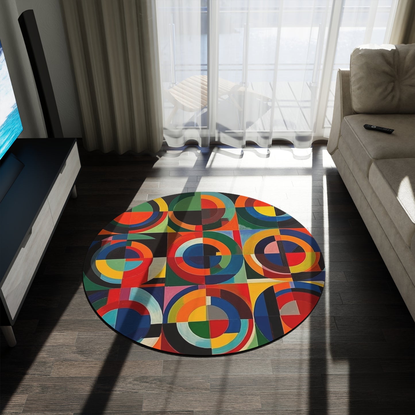 Around The World,  Round Rug