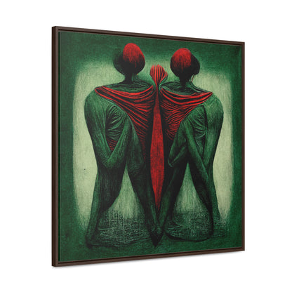 Loneliness Green Red 3, Valentinii, Gallery Canvas Wraps, Square Frame