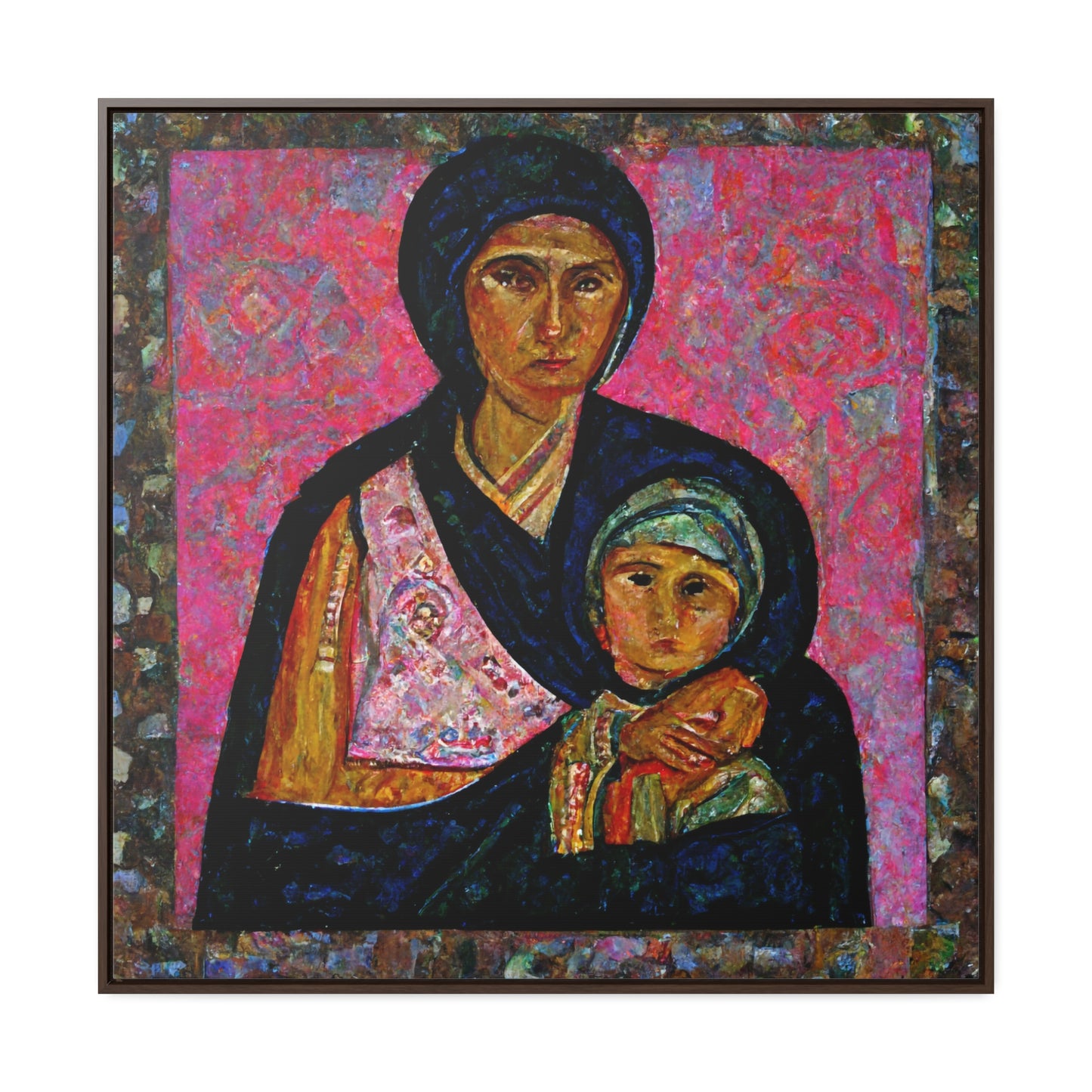 Mary and the Child 20, Valentinii, Gallery Canvas Wraps, Square Frame