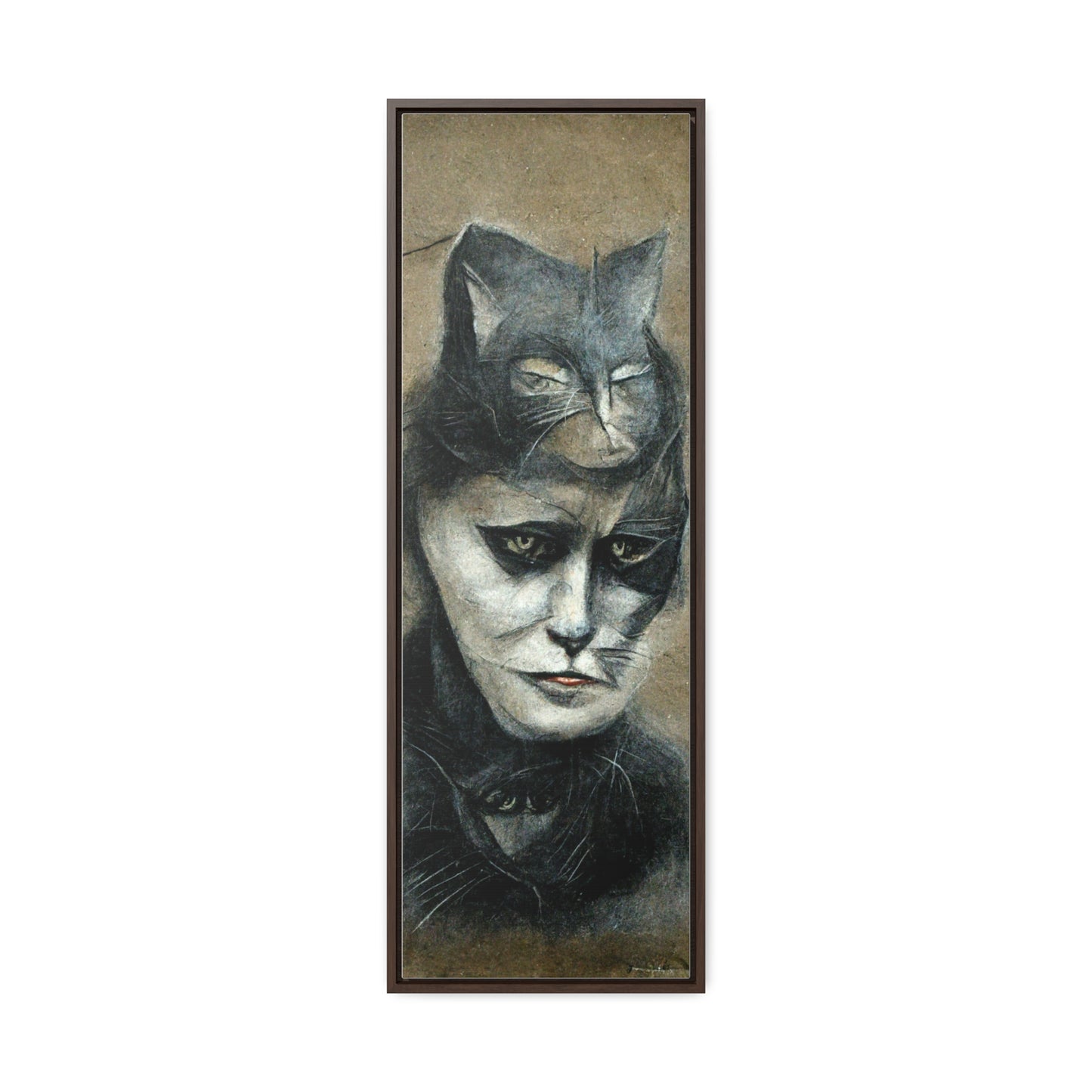 Cat Woman 33, Gallery Canvas Wraps, Vertical Frame