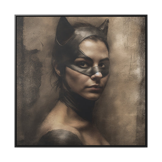 Cat Woman 13, Gallery Canvas Wraps, Square Frame