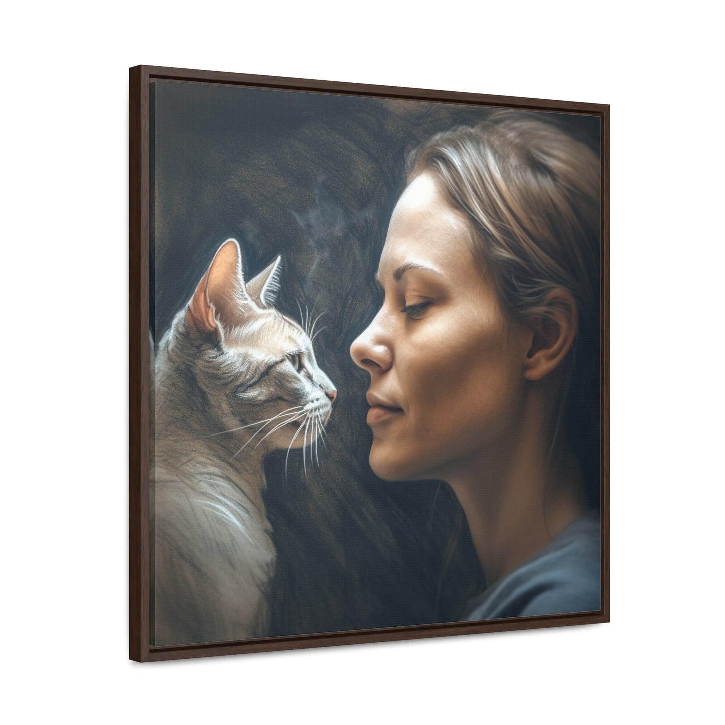 Cat Woman 32, Gallery Canvas Wraps, Square Frame