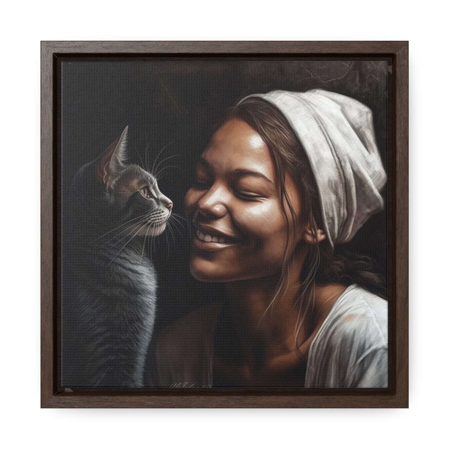 Cat Woman 29, Gallery Canvas Wraps, Square Frame