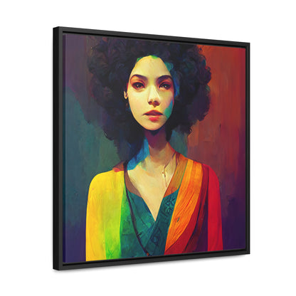 Lady's faces 24, Valentinii, Gallery Canvas Wraps, Square Frame