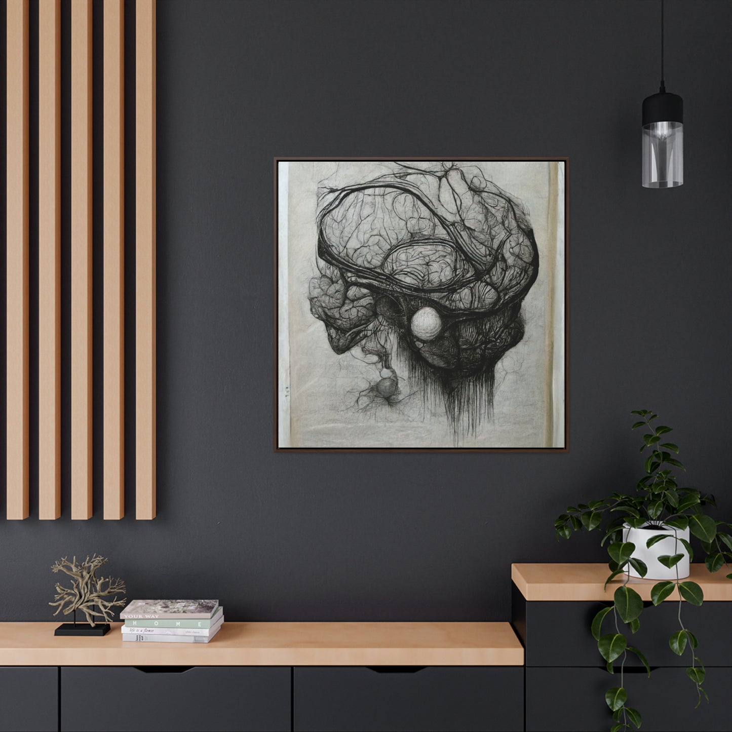 Brain 60, Valentinii, Gallery Canvas Wraps, Square Frame