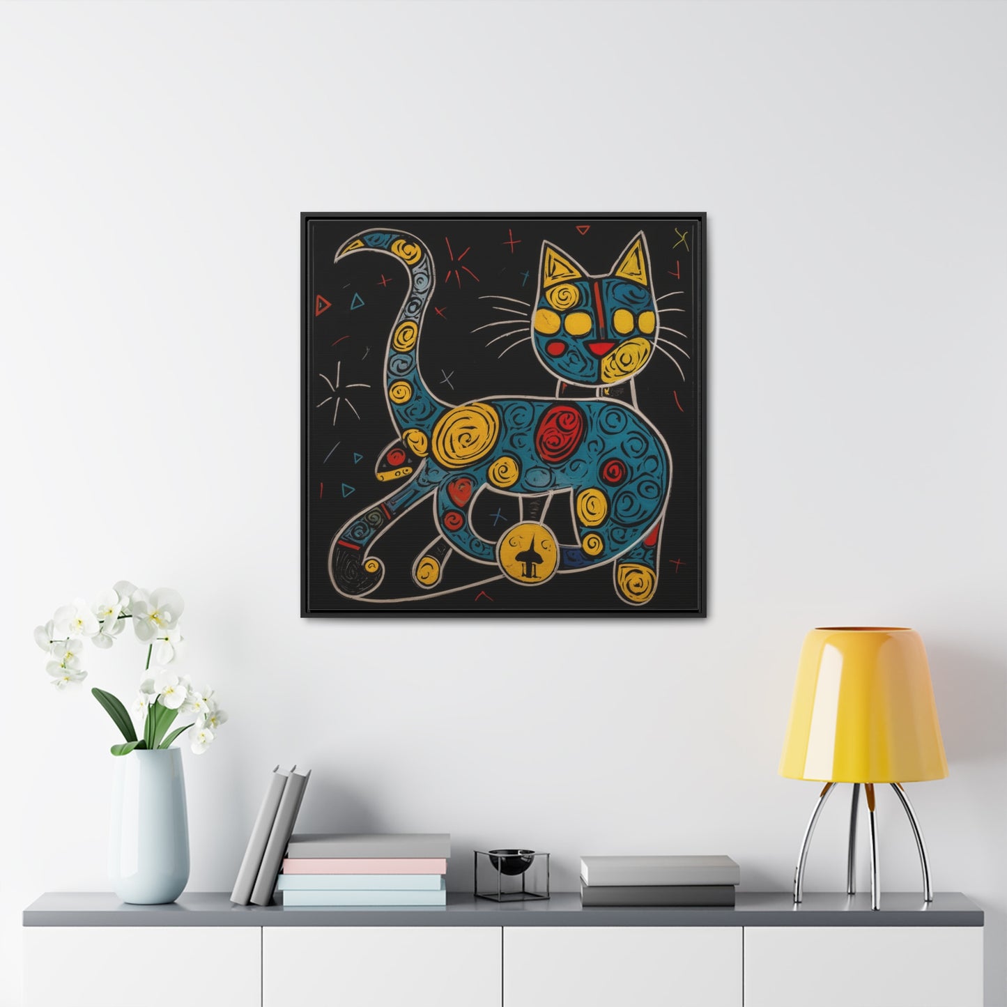 Cat 137, Gallery Canvas Wraps, Square Frame