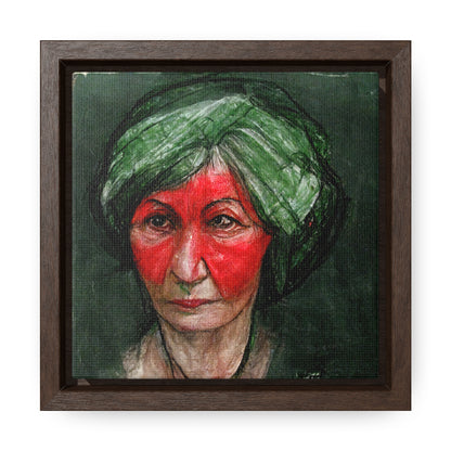 Loneliness Green Red 41, Valentinii, Gallery Canvas Wraps, Square Frame