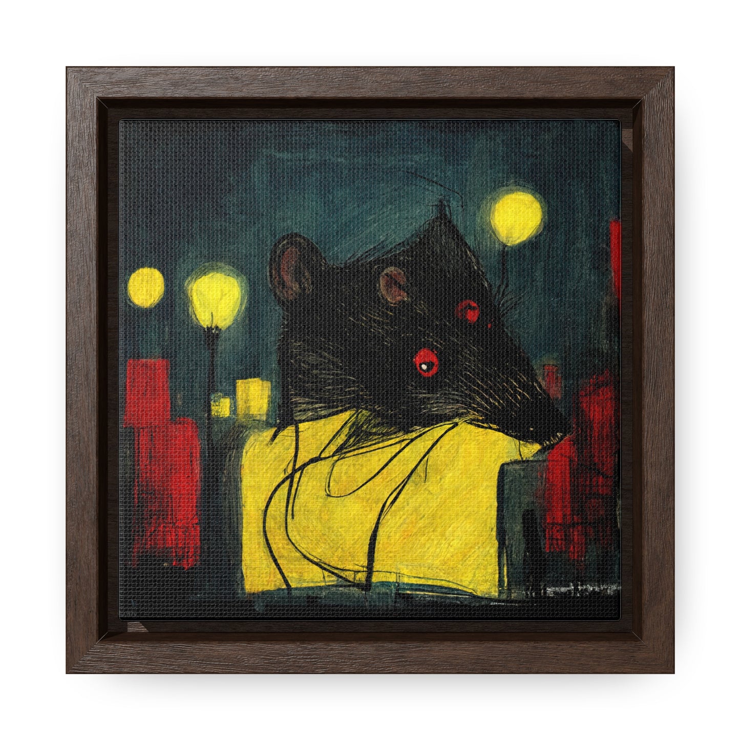 Urban Rat 5, Valentinii, Gallery Canvas Wraps, Square Frame