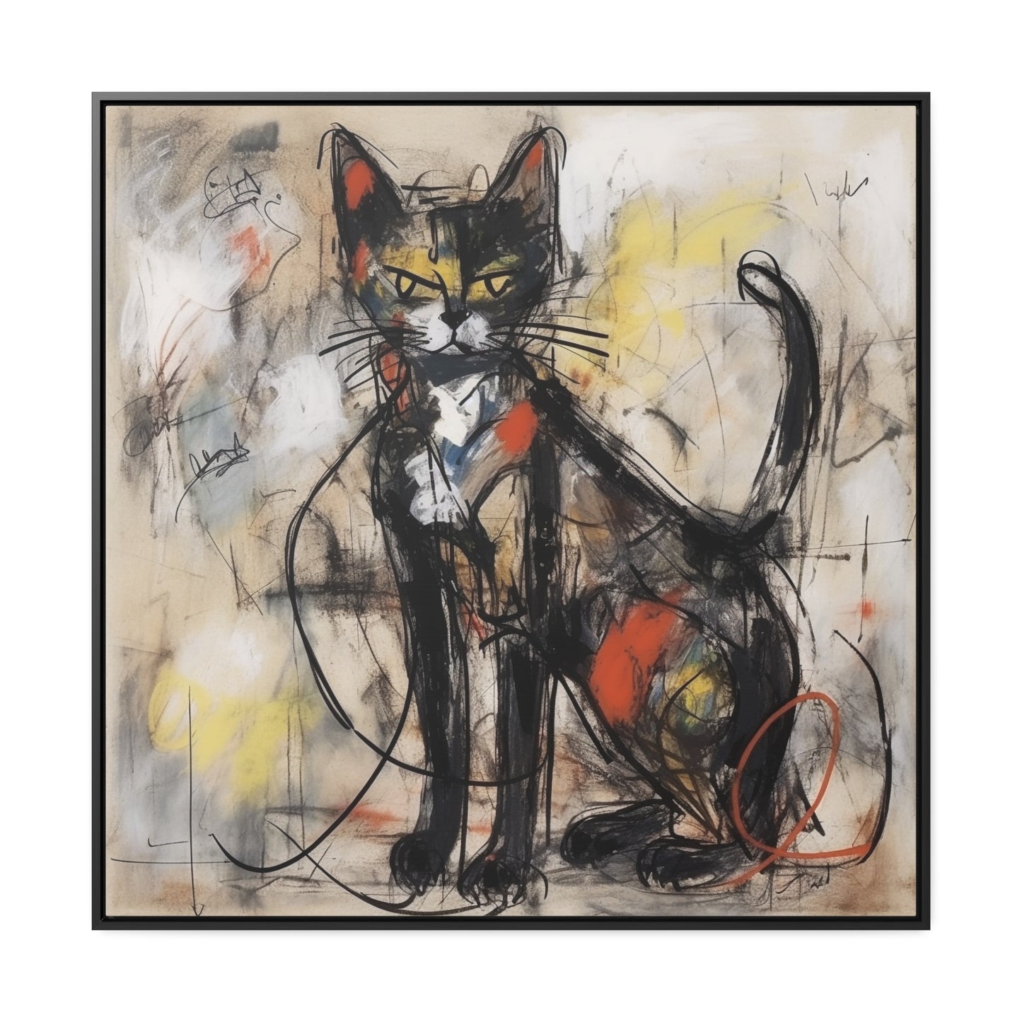 Cat 57, Gallery Canvas Wraps, Square Frame