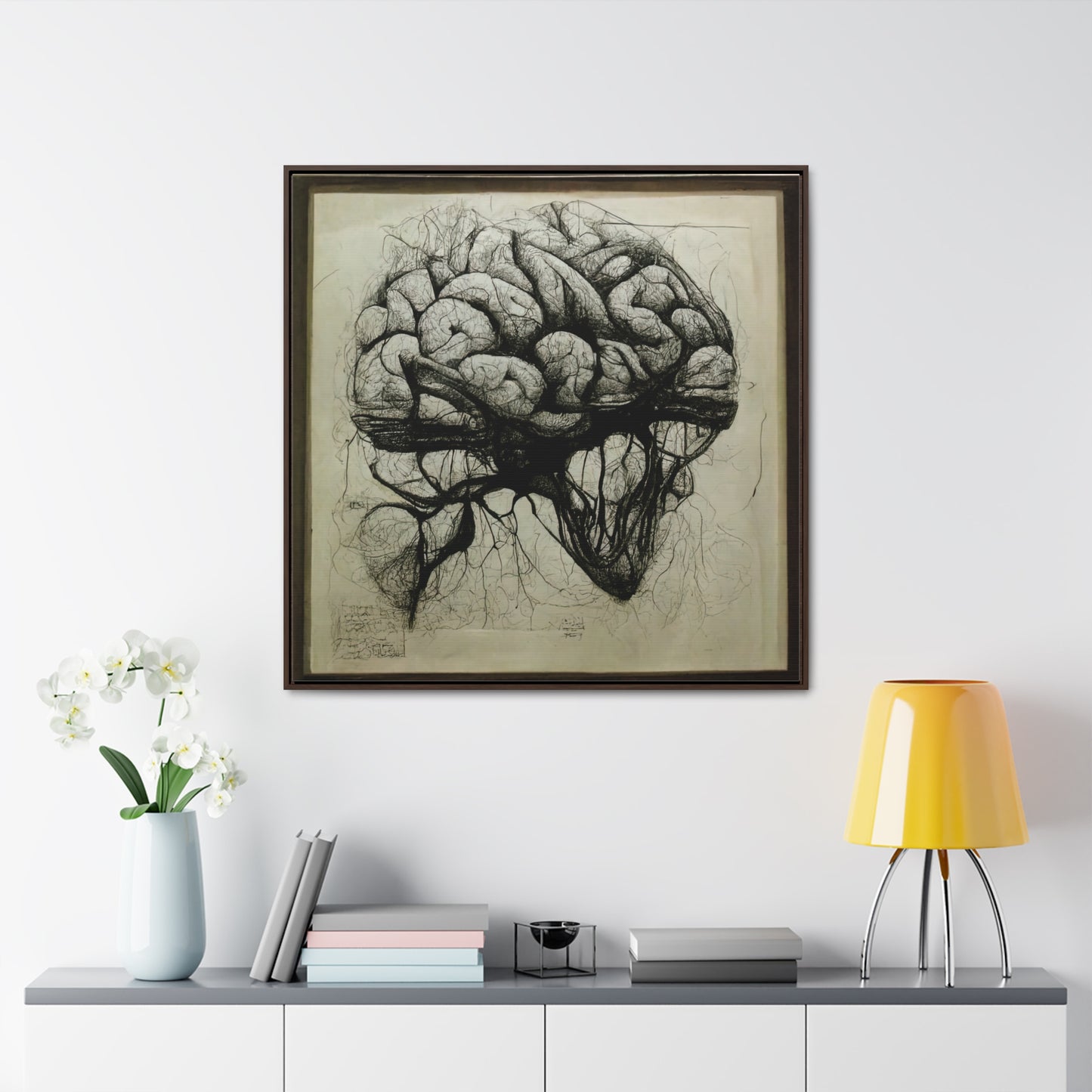 Brain 55, Valentinii, Gallery Canvas Wraps, Square Frame