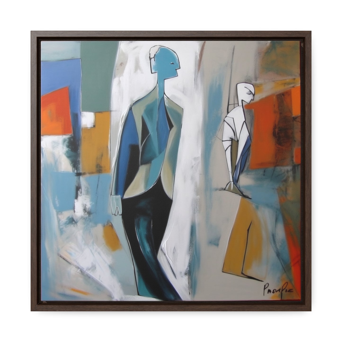 Sad Man 24, Valentinii, Gallery Canvas Wraps, Square Frame