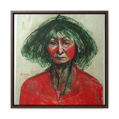 Loneliness Green Red 37, Valentinii, Gallery Canvas Wraps, Square Frame