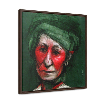 Loneliness Green Red 43, Valentinii, Gallery Canvas Wraps, Square Frame