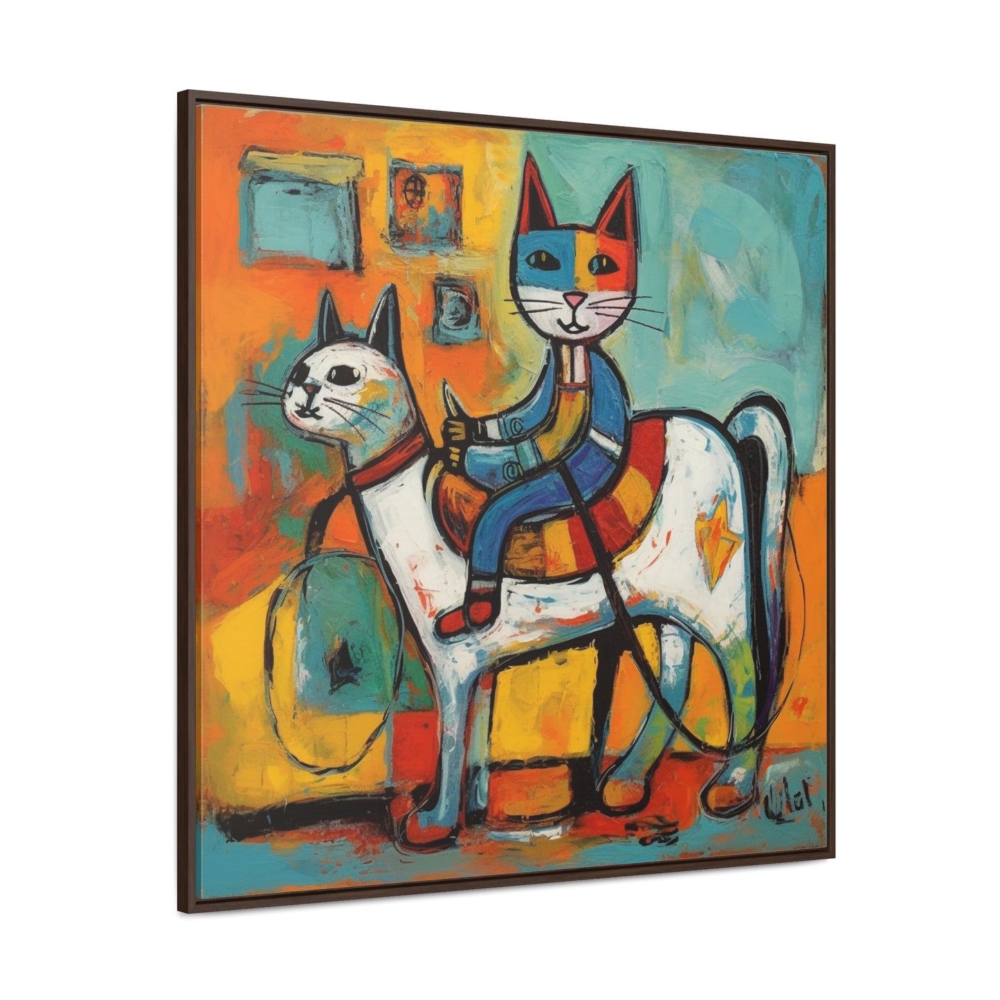 Cat 108, Gallery Canvas Wraps, Square Frame