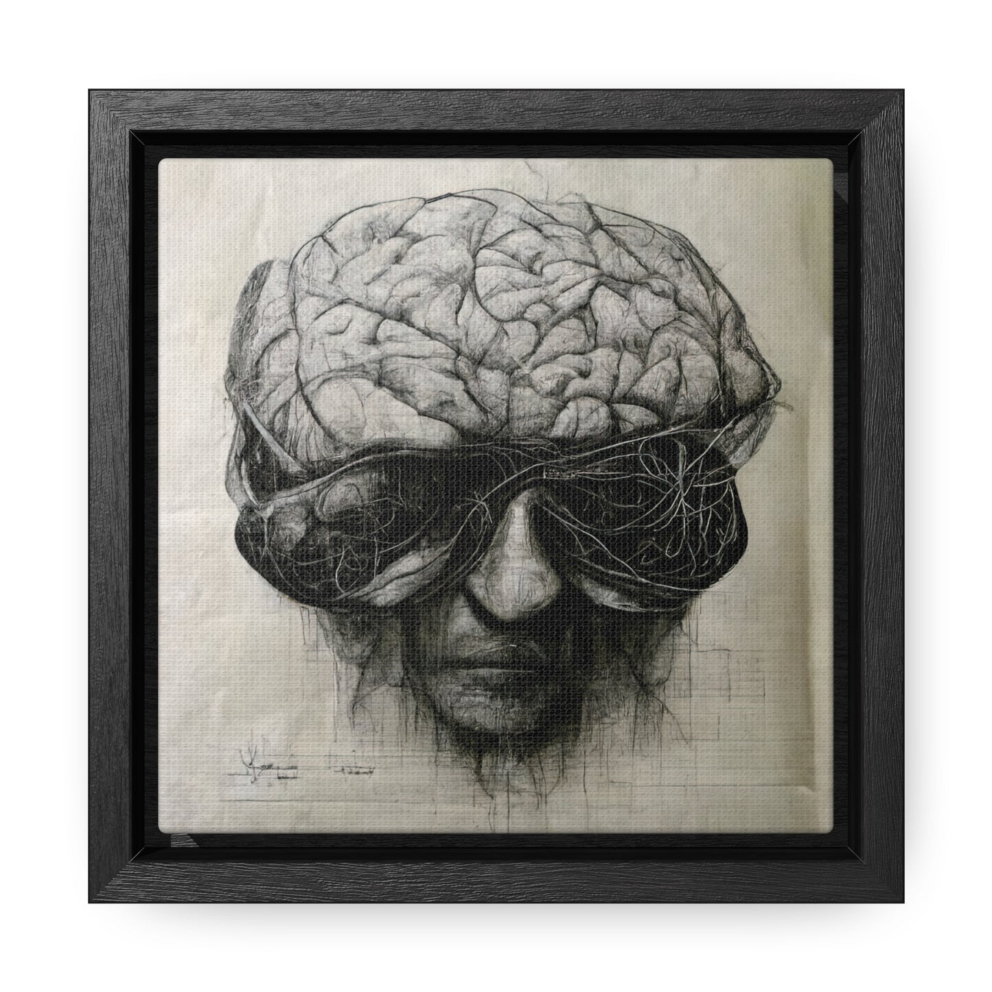 Brain 44, Valentinii, Gallery Canvas Wraps, Square Frame