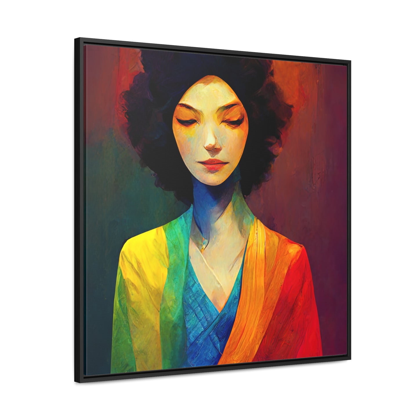 Lady's faces 21, Valentinii, Gallery Canvas Wraps, Square Frame