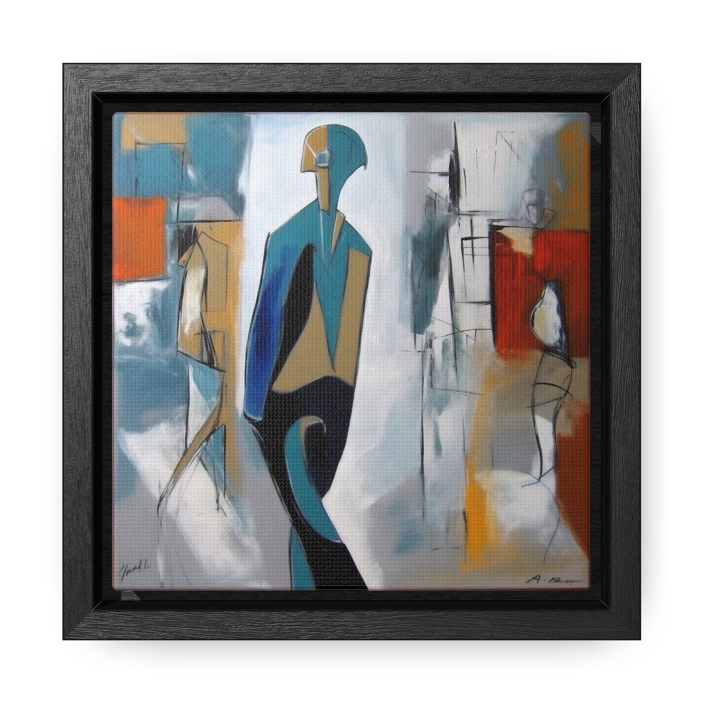 Sad Man 23, Valentinii, Gallery Canvas Wraps, Square Frame