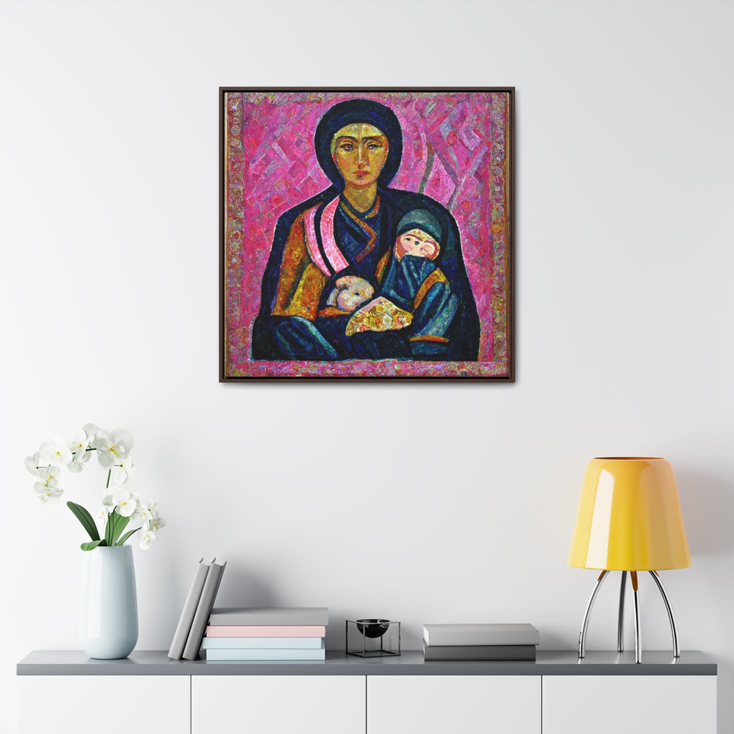 Mary and the Child 17, Valentinii, Gallery Canvas Wraps, Square Frame