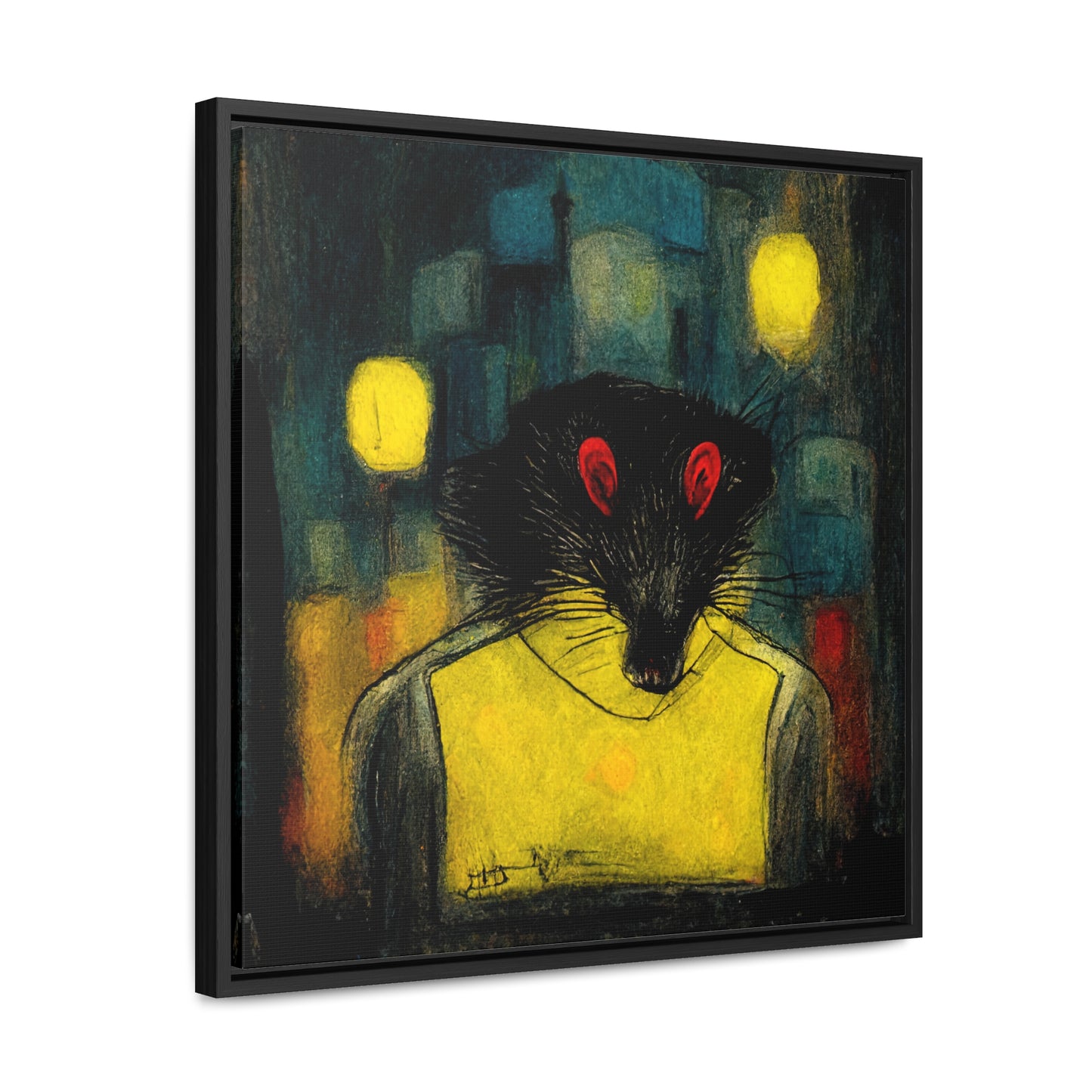 Urban Rat, Valentinii, Gallery Canvas Wraps, Square Frame